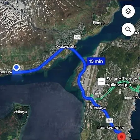 Moderne Og Privat I Tromso- Gratis Parkering! トロムソ